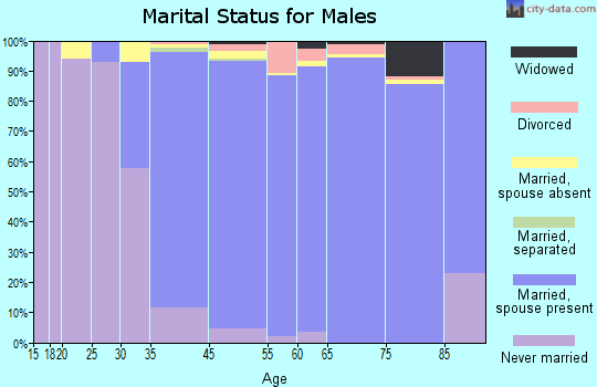 Los Altos Hills marital status for males
