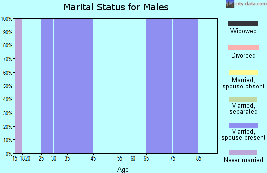 Falcon Heights marital status for males