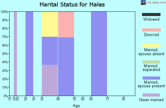 Falman-County Acres marital status for males