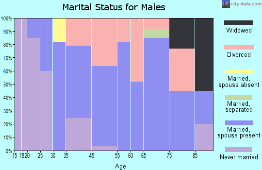 Lower Lake marital status for males