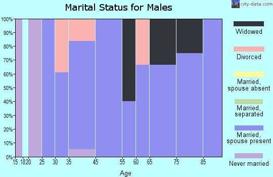 Gary City marital status for males