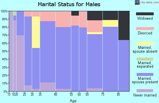 George West marital status for males