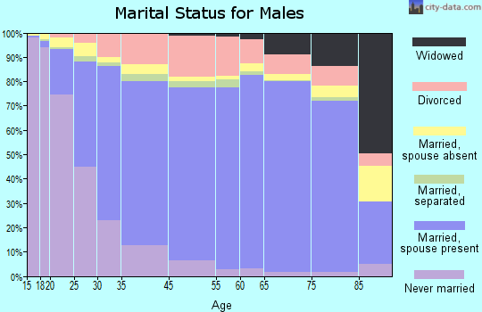 Grand Prairie marital status for males