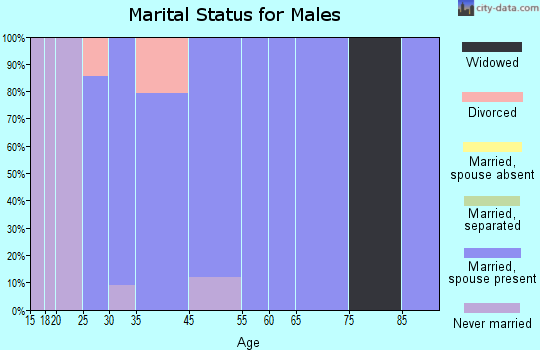 Highland Lake marital status for males