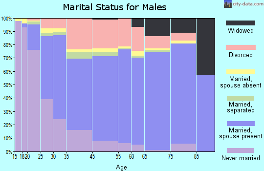 Haltom City marital status for males