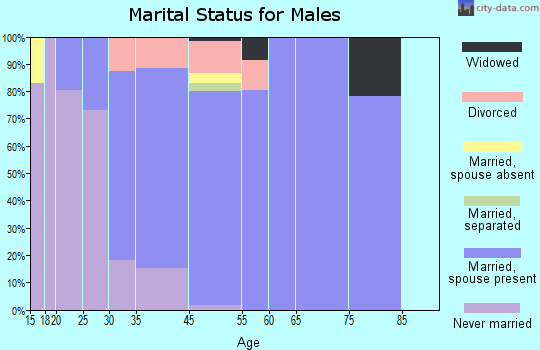 Hickory Creek marital status for males