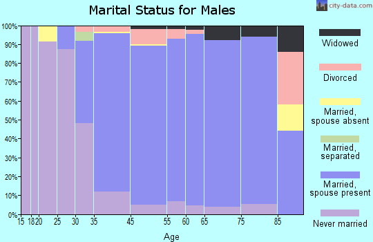 Highland Park marital status for males