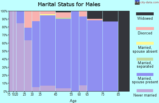 Hudson Oaks marital status for males