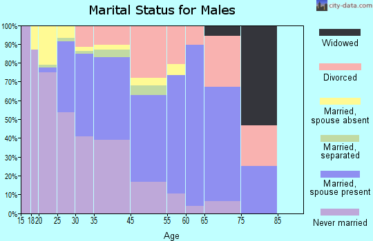 Mammoth Lakes marital status for males