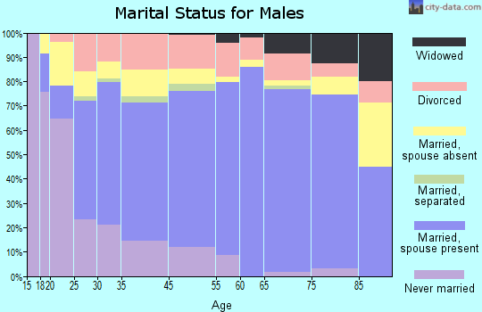 Kerrville marital status for males