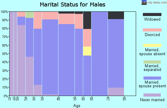 Lakeside City marital status for males