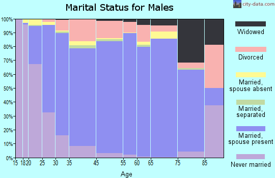 La Porte marital status for males