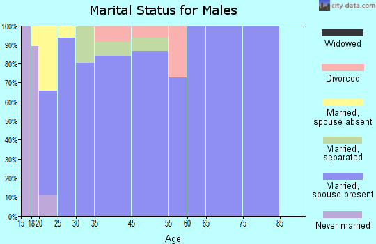 Las Lomas marital status for males