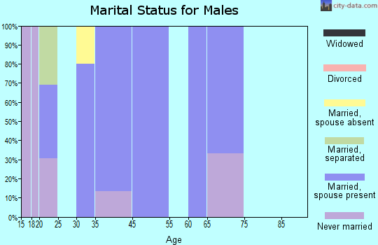 Las Lomitas marital status for males