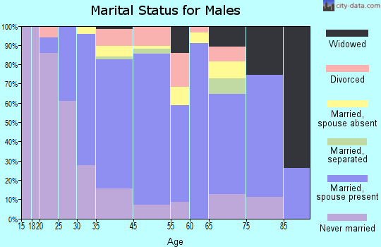 Mayflower Village marital status for males