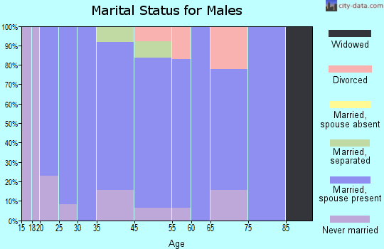 Liberty Hill marital status for males