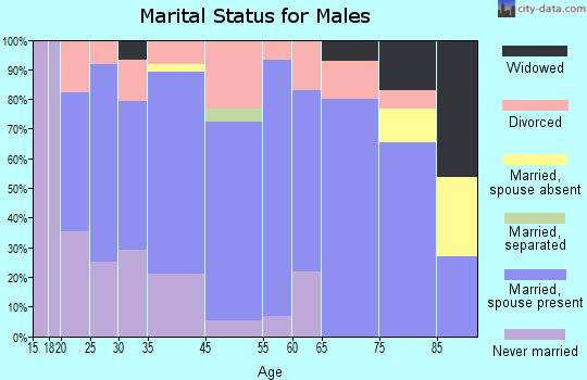 Llano marital status for males