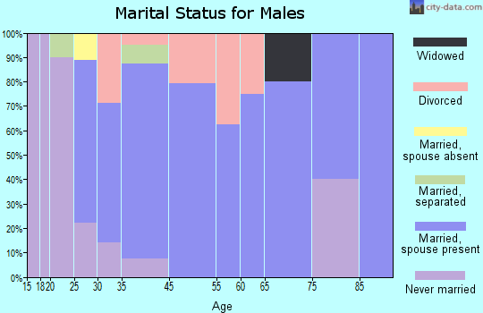 Lone Oak marital status for males