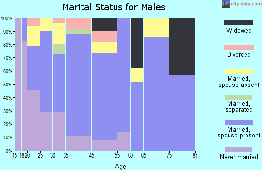 Lopezville marital status for males