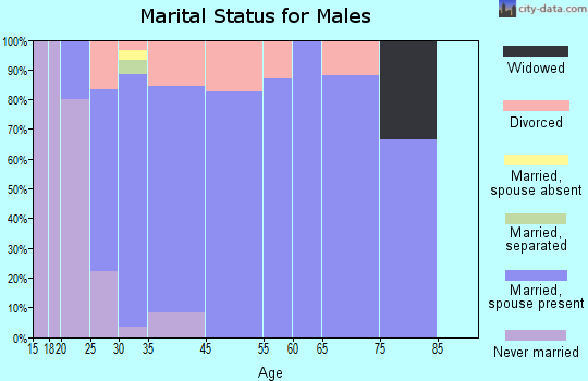 Lowry Crossing marital status for males