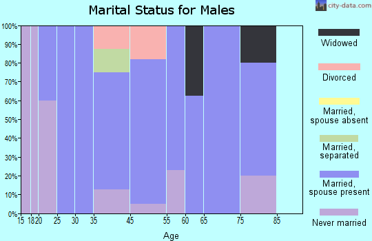 Mount Calm marital status for males