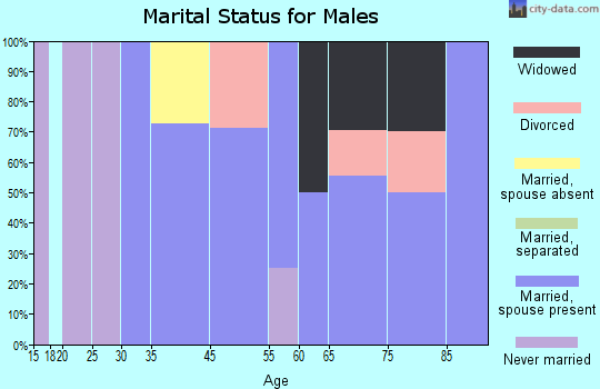North Cleveland marital status for males