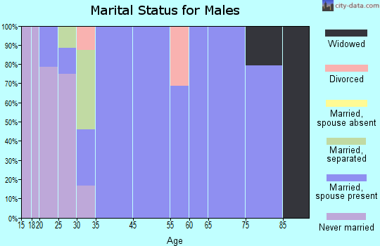 North San Pedro marital status for males