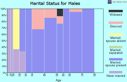 Oak Ridge marital status for males