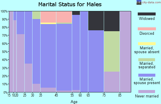 Old River-Winfree marital status for males