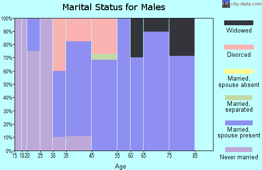 Paint Rock marital status for males