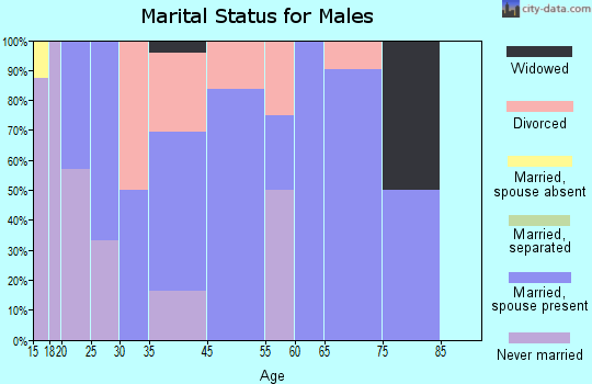 Palisades marital status for males