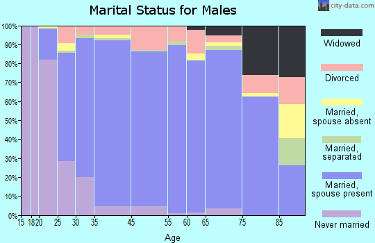 Pearland marital status for males