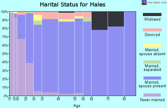 Pecan Grove marital status for males