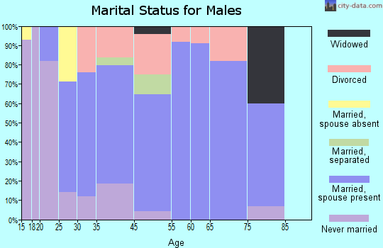 Pine Forest marital status for males