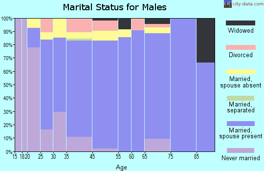 Plains marital status for males