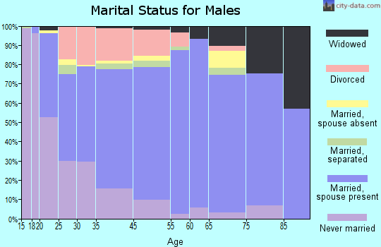 Port Lavaca marital status for males