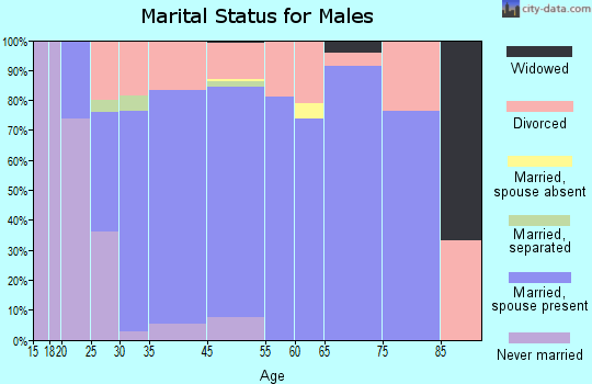Pottsboro marital status for males