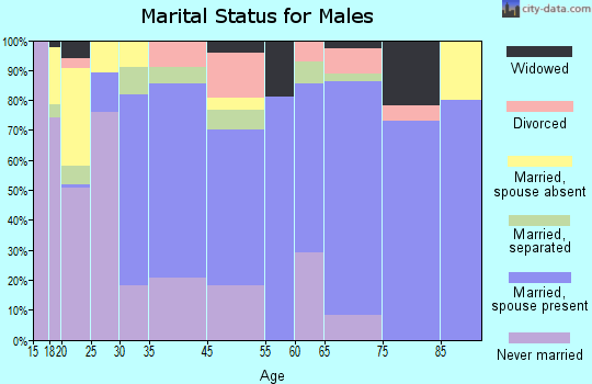 Prairie View marital status for males