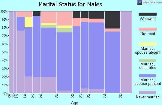 Queen City marital status for males
