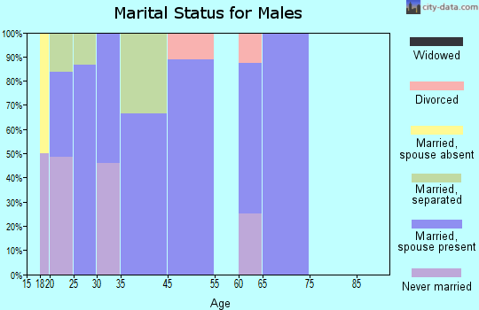 Rancho Banquete marital status for males