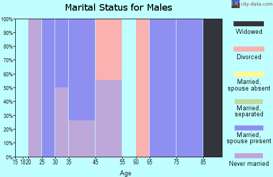 Rancho Chico marital status for males