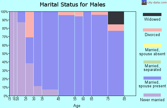 Ransom Canyon marital status for males