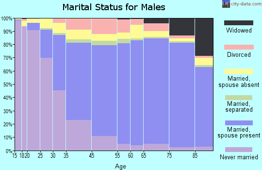 Monterey Park marital status for males