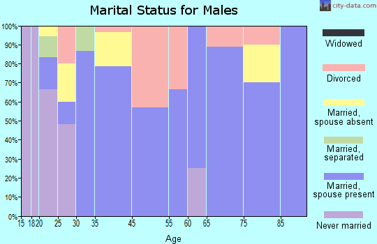 Rose City marital status for males