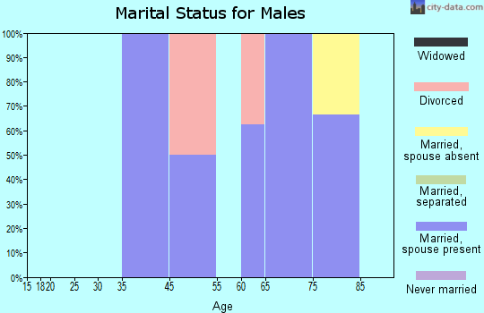 Round Top marital status for males
