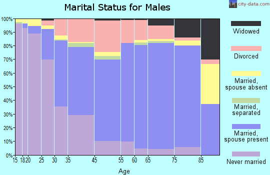 San Marcos marital status for males