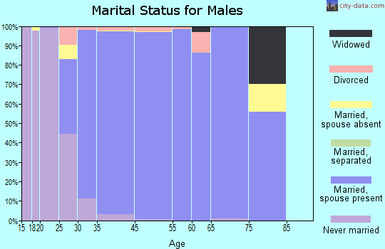 Southlake marital status for males