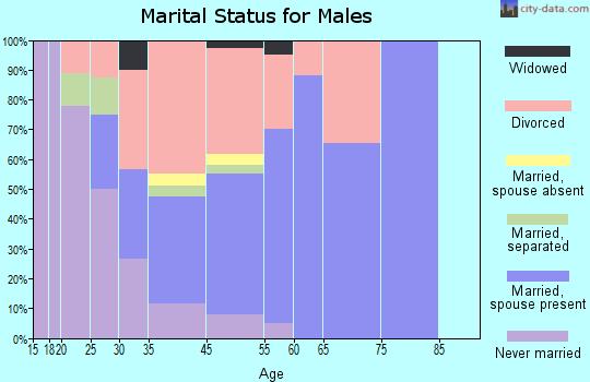Surfside Beach marital status for males