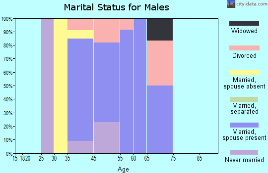 Muir Beach marital status for males