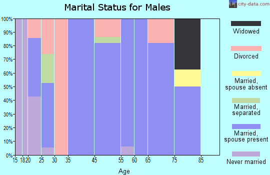 Thorntonville marital status for males